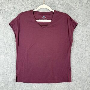 Kuhl‎ Womens Suprima Short Sleeve Tee Shirt Size S Burgundy Outdoor Casual